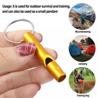 Outdoor Aluminum Alloy Small Whistle Portable Keychain Referee Whistle High Decibel Emergency Fire Training Survival Whistle