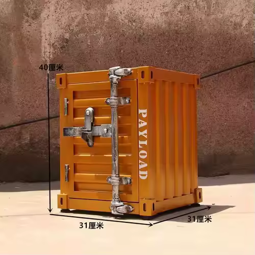 Industrial Container Nightstand - Vintage Storage Cabinet, Rustic Bedside Table, Distressed Metal & Dresser, Unique Home Decor - Image 12