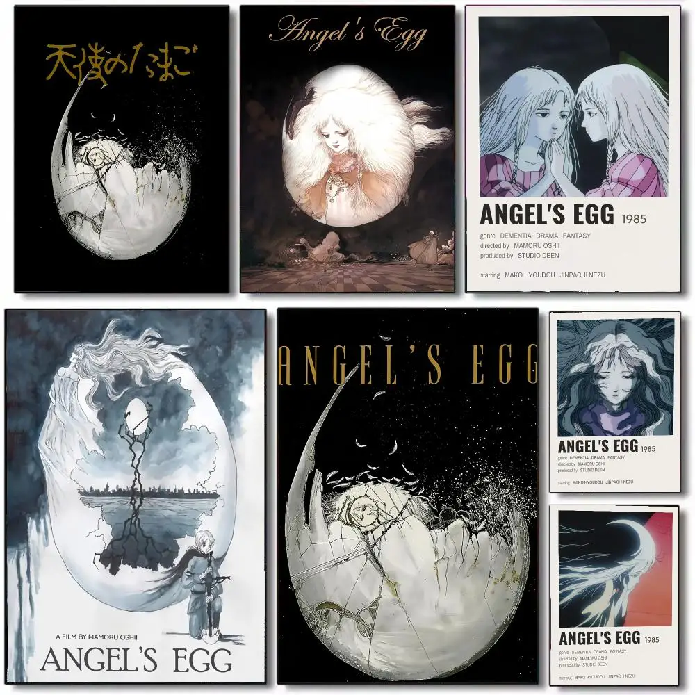 Anime A-Angel Egg Poster Wall Art Printed Decor Sticker Stylish Home Gift for Living Room Bedroom Corridor Cafe