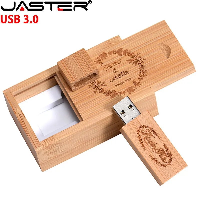 JASTER USB 3.0 Flash Drives 128GB Wooden Pen drive 64GB 32GB Free customized logo Maple wood Memory Stick 16GB U disk For Laptop