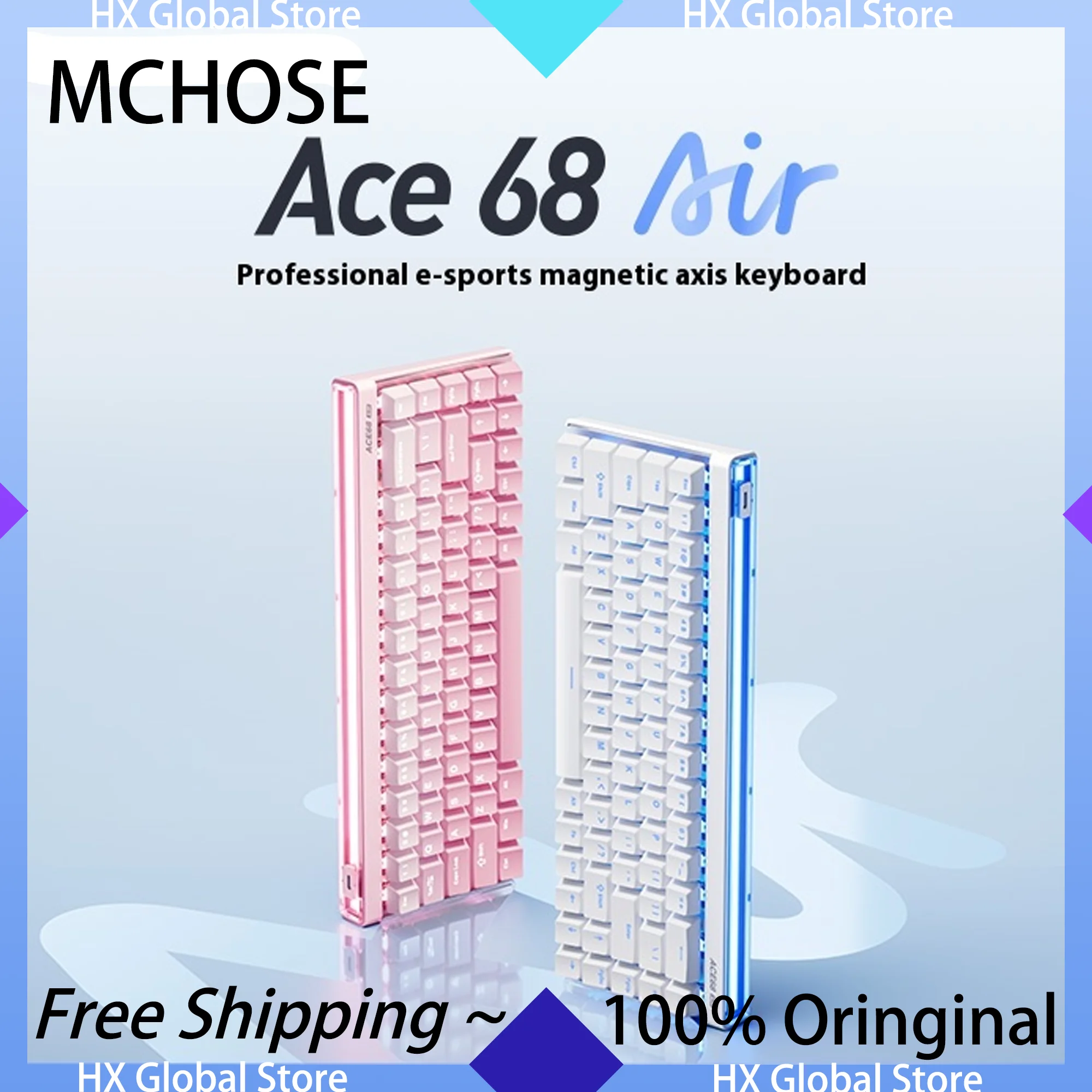 

Ace68 Air MCHOSE Magnetic Keyboard 8K Polling Rate Custom Gamer Ace68air Kailh Ergonomic God Switch Latency RT0.01mm Keyboard