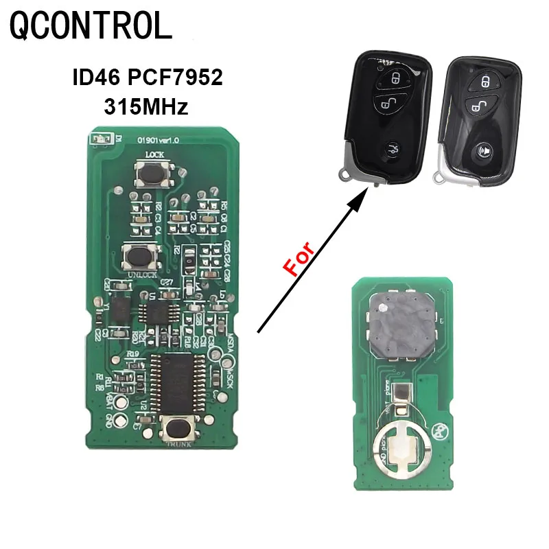 QCONTROL Car Remote Control Smart Key Electronic Circuit Board for BYD with 46 chip315MHz for G3/L3/F0/S6 Encrypted