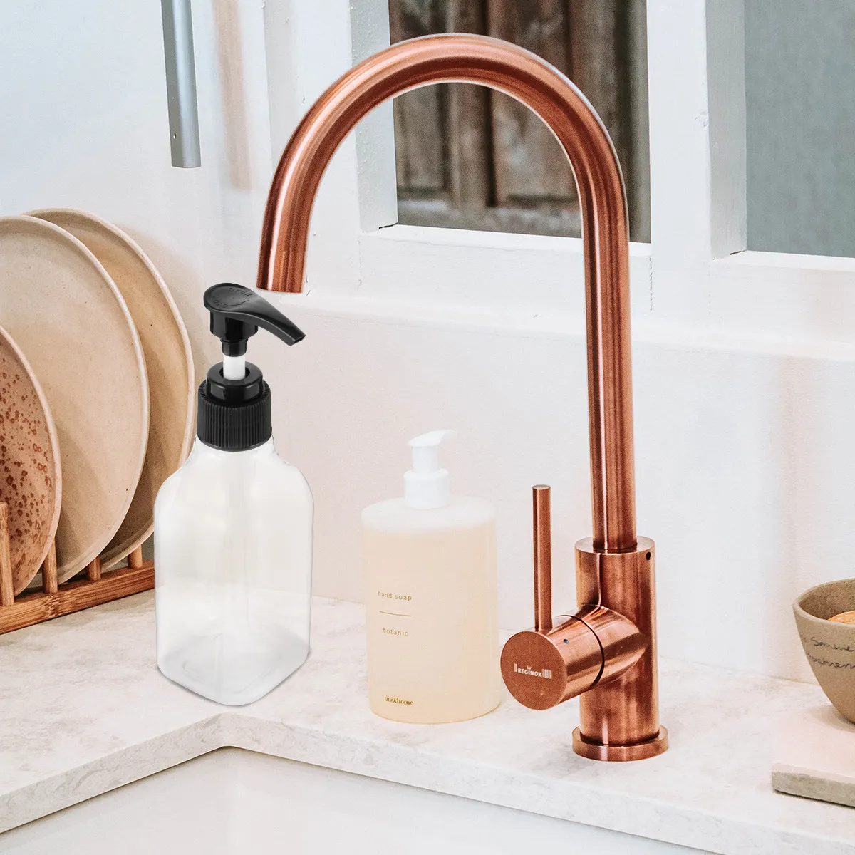 

6 шт. 200 мл пустых квадратных пластиковых флаконов с дозатором-помпой для лосьона, шампуня, жидкого мыла, контейнеры для хранения жидкостей в путешествиях