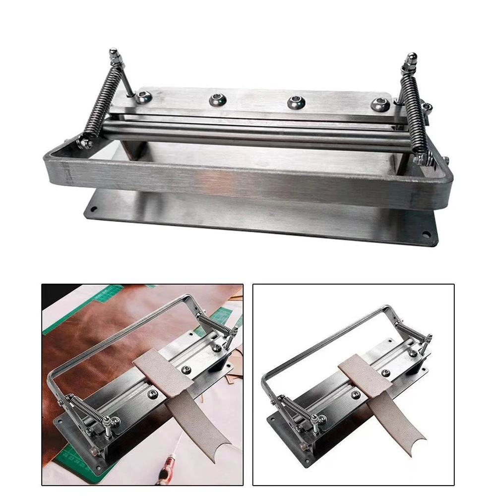 1Set 200MM All Stainless Steel Leather Thinning Machine Leather Art Tools DIY Vegetable Tanned Leather PPeeling Machine
