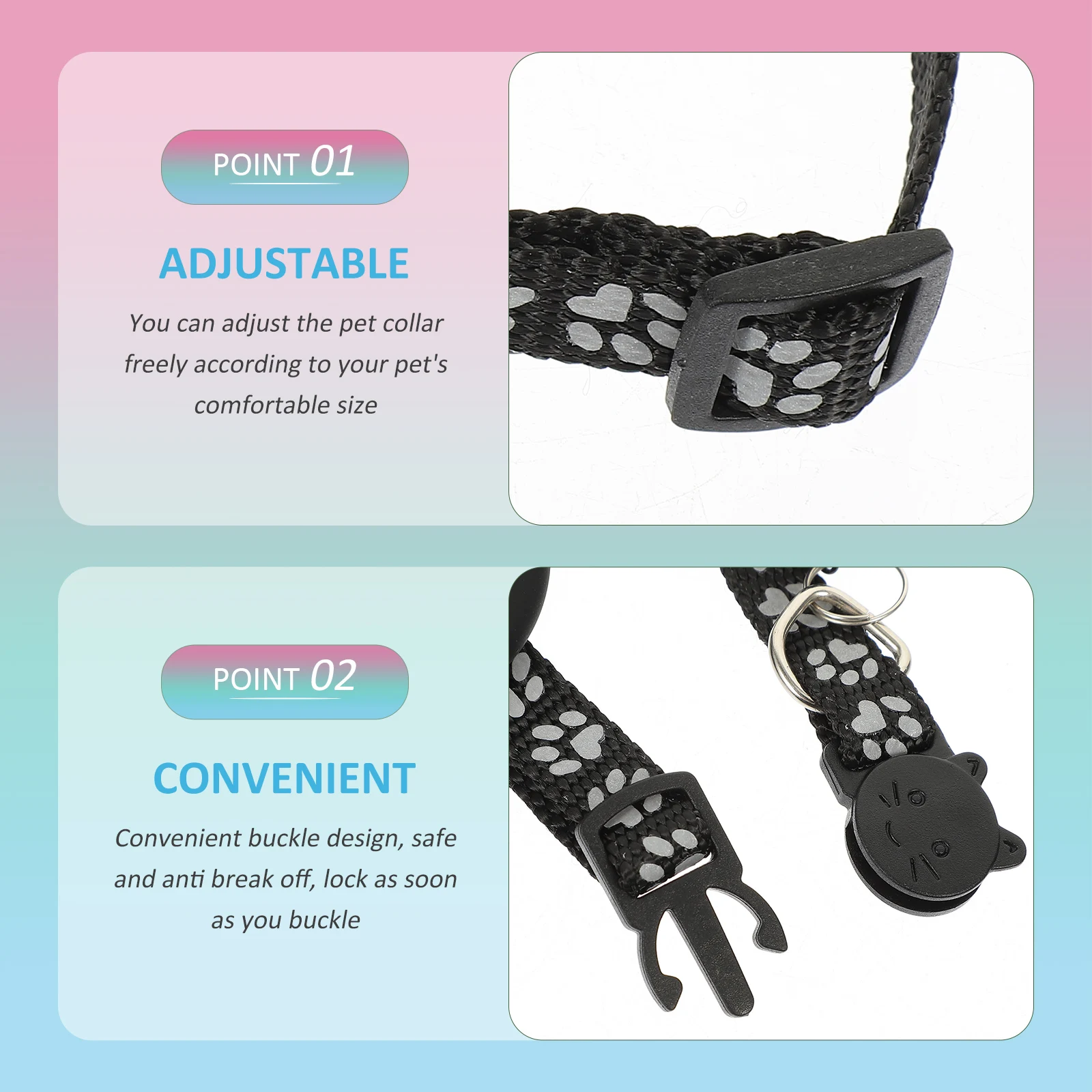 

Adjustable Anti-Lost Pet Breakaway Cat With Tracer Holder Waterproof Case Light Weight Reflective Outdoor For Cats Small Dogs