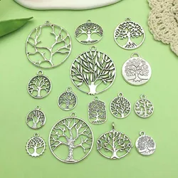 10/15pcs Alloy Antique Silvery fashion Tree Of Life Charms For DIY Handmade Bracelet Necklace Jewelry Making Accessories​