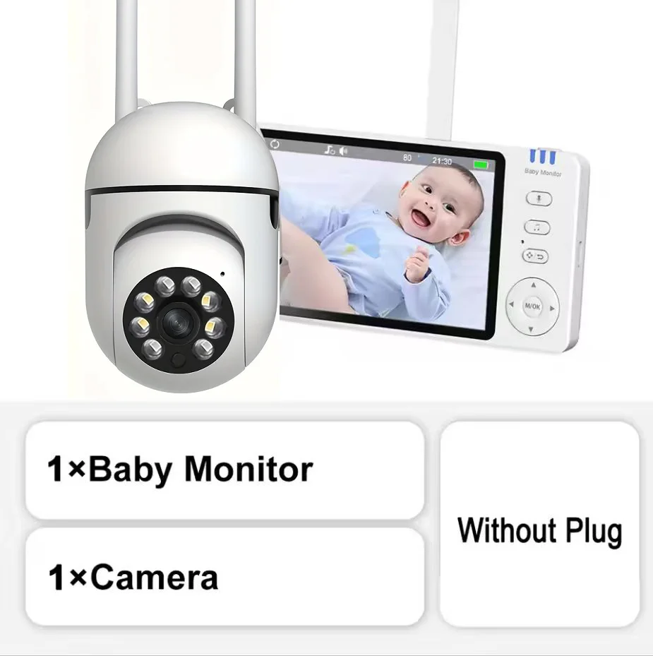 

Беспроводная камера безопасности 1080P HD для внутреннего/наружного использования, цветное ночное видение, двусторонняя аудиосвязь, 360° ° Панорамирование/наклон/зум