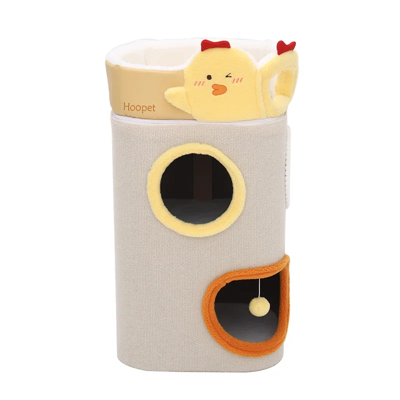 

&c Modern Space-Saving Cat Tree Winter Warm Three-Layer Sisal Bucket Integrated Cat House Multi-Layer