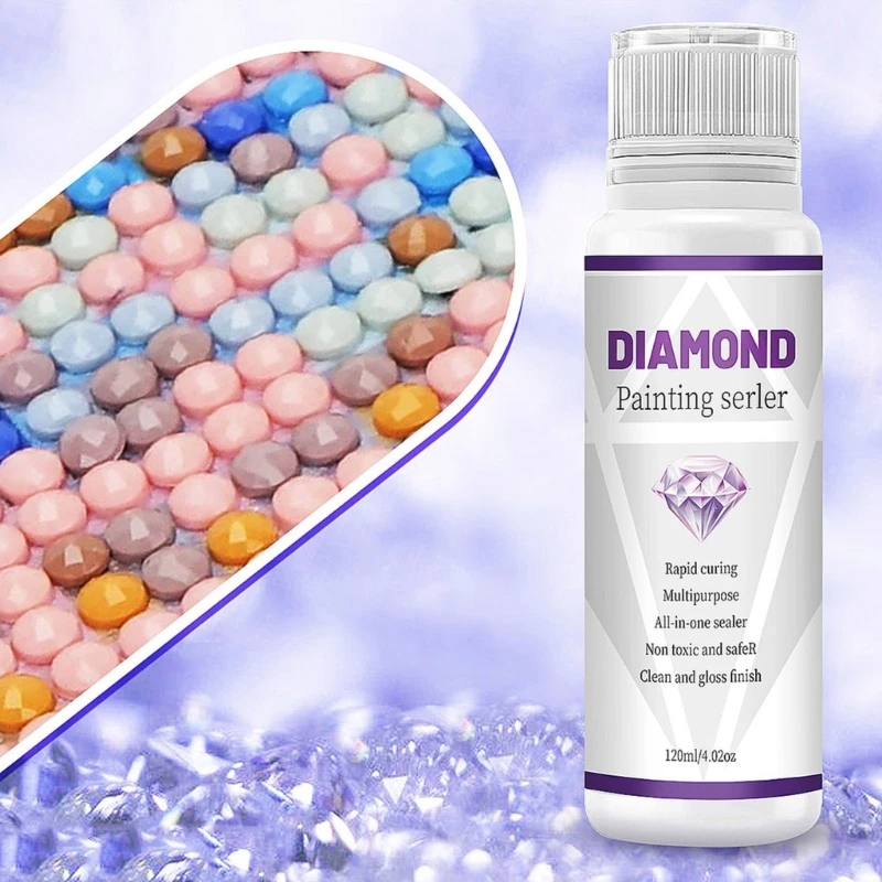 Permanent Gloss Diamonds Art Sealer Faster Drying Fix Diamond-Glue Sponge-Head Enhances The Shining Effect DIY Sealer