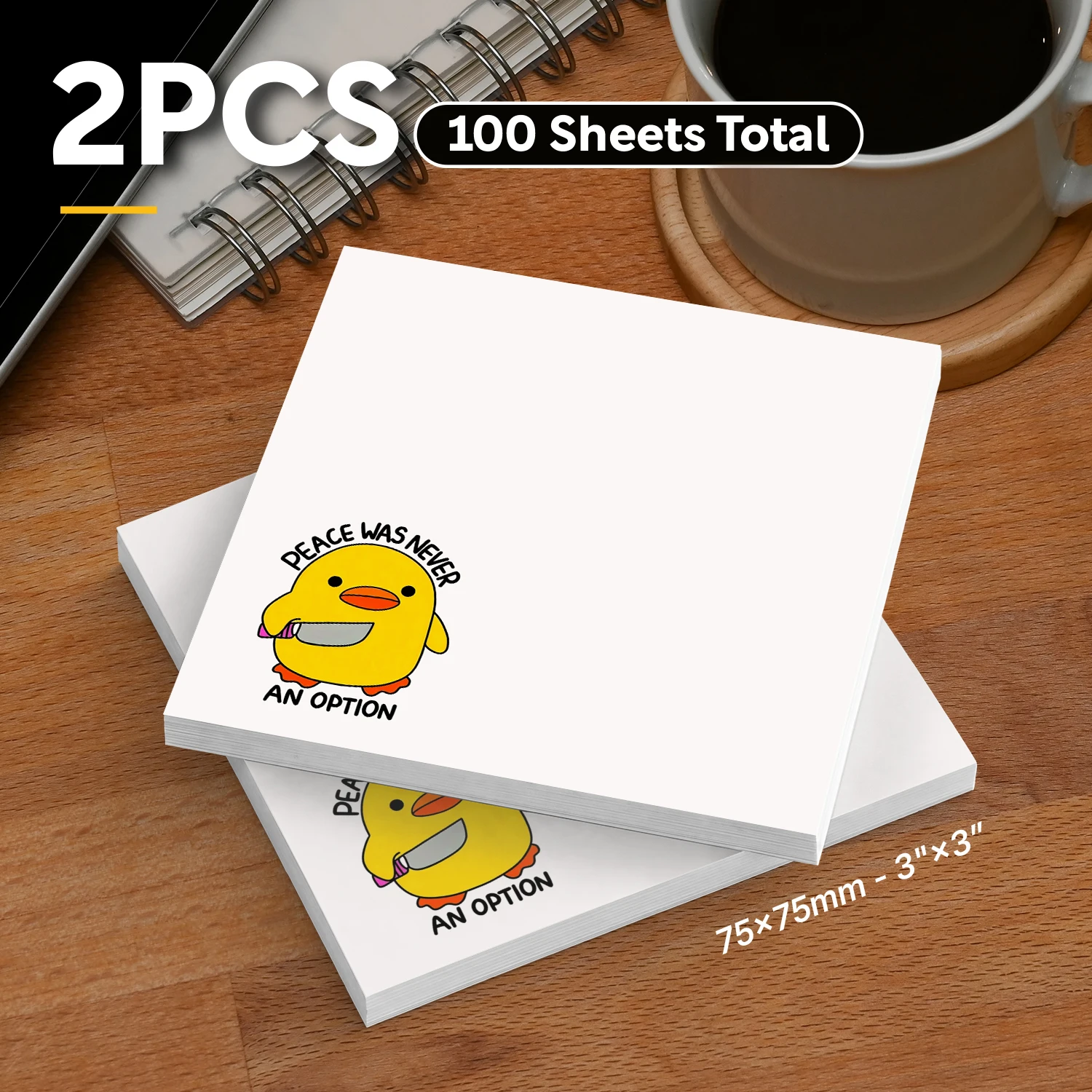 Hair Care Journal - 2pcs Funny Duck Meme Sticky Notes,
