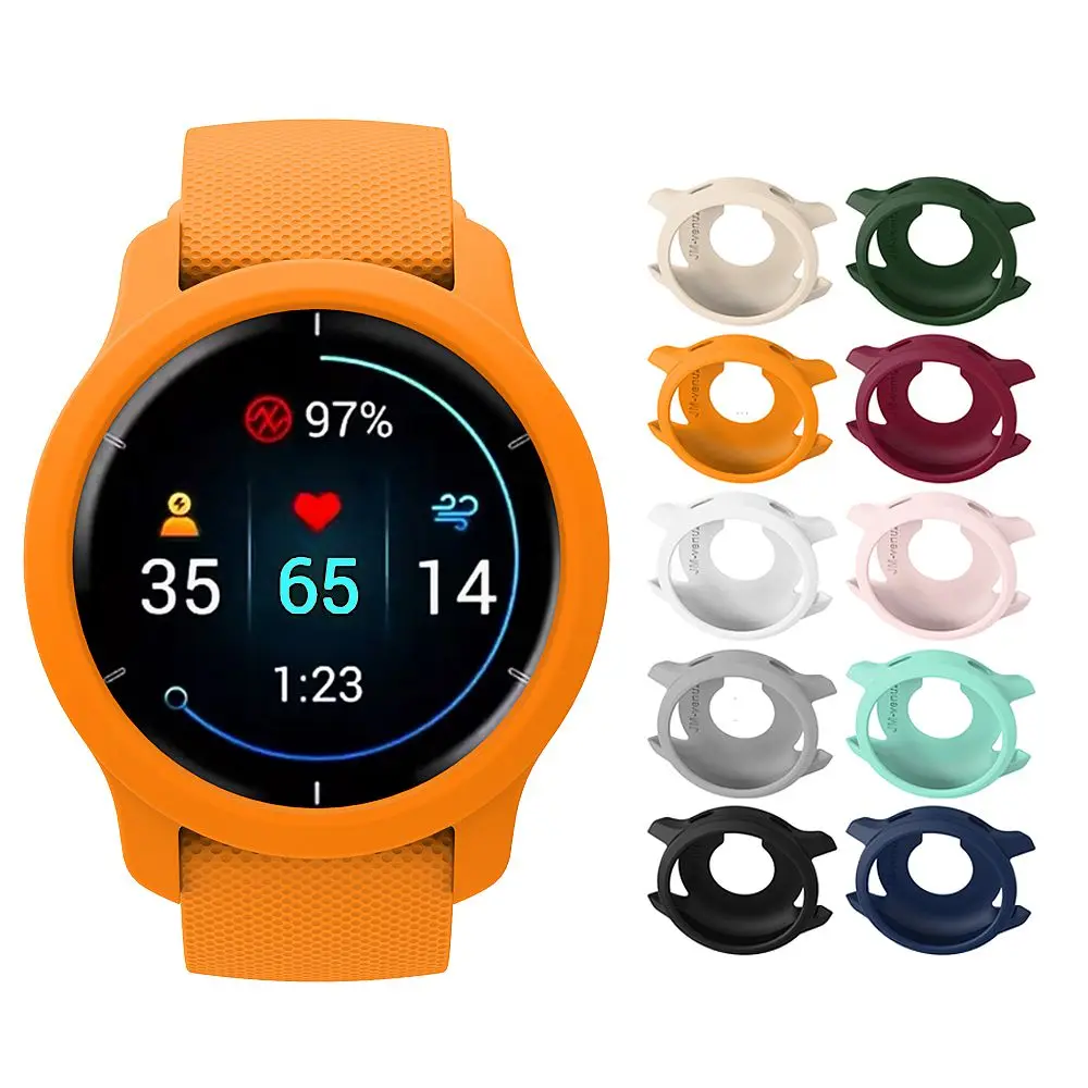 Silicone Cases Cover for Garmin Venu 2 3 Soft Protector Shell Smartwatch Hollow Shockproof Protection Frame Case