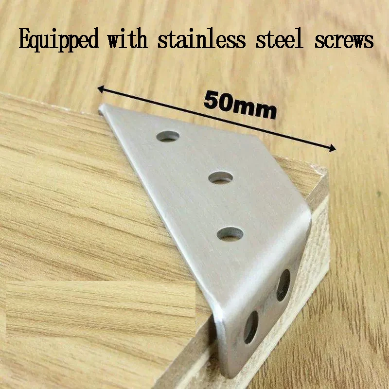 Thickened Stainless Steel Corner Code Multifunctional 90 Degree Right Angle Cabinet Support Plate Tripod Reinforcement