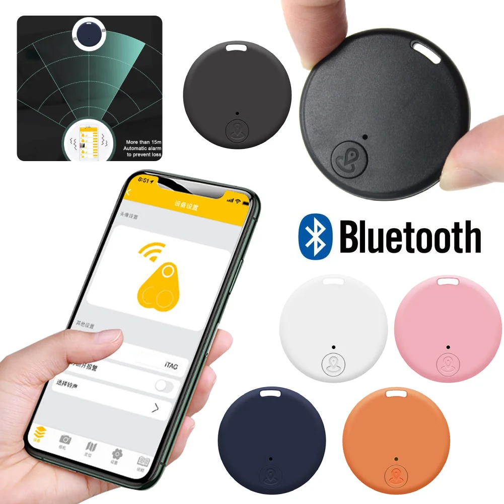 Mini GPS Locator AntiLost Alarm Wallet Keychain Smart Tag Bluetooth-Compatible Tracer Keychain Dog Pet Child Tracker Key Finder