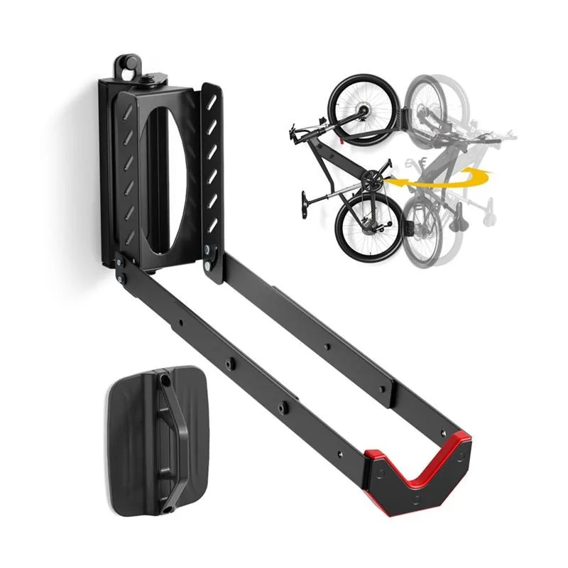 

Вращающаяся настенная стойка для велосипеда премиум-класса, не нужно поднять тяжелые предметы, настенное крепление для гаража на велосипеде для домашнего использования