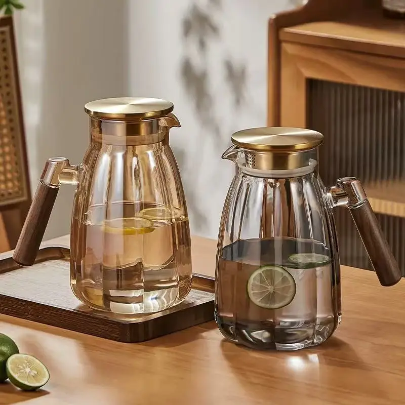 

New Large Capacity Pumpkin Water Bottle High Temperature Resistant Glass Jug for Home Living Room