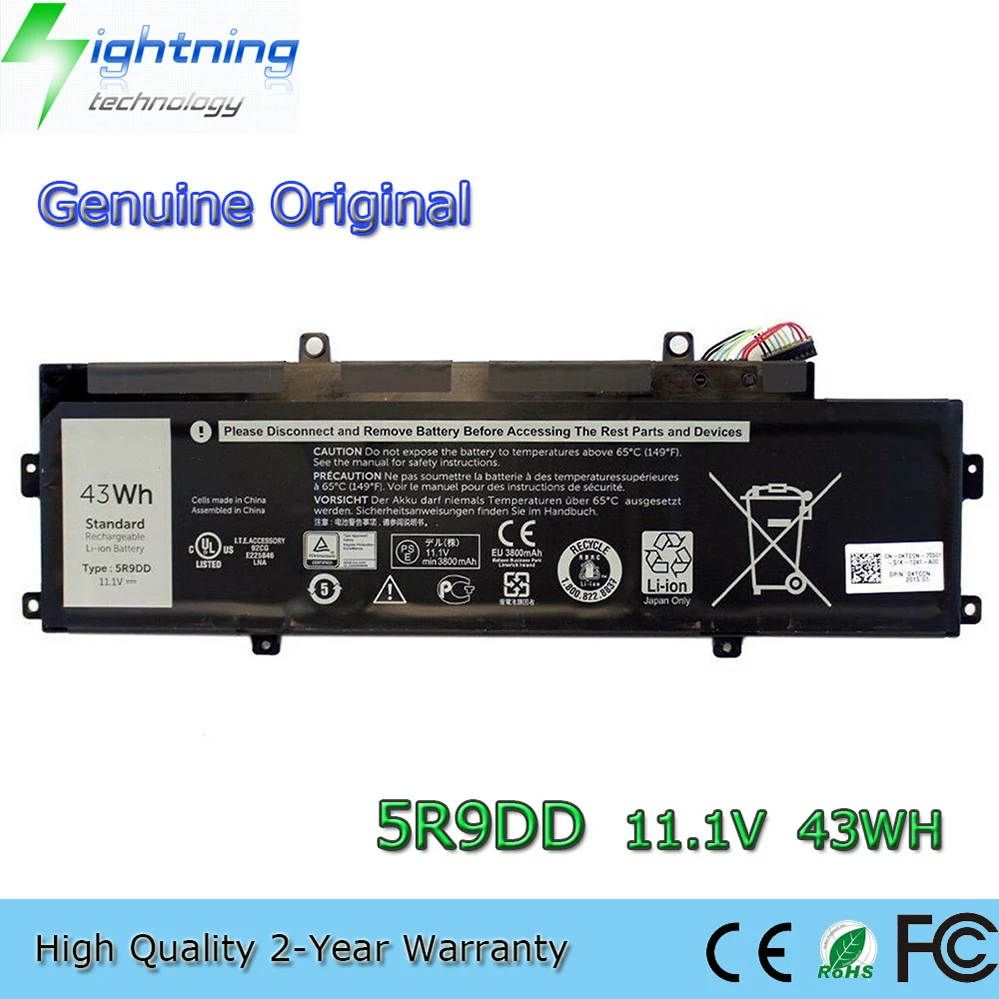 5R9DD 11.1V 43Wh Batería para portátil Dell Chromebook 11(3120) P22T P22T001 XKPD0 KTCCN