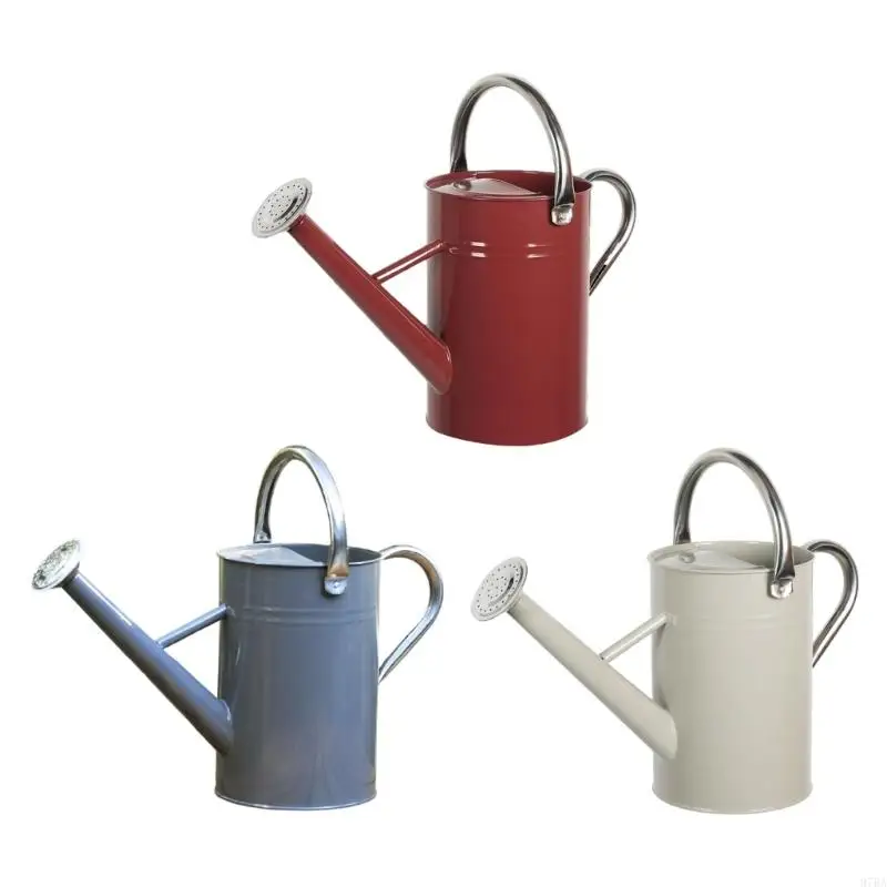 97BA Antique Large Capacity Metal Watering Can For Flower Beds And Potted Plant