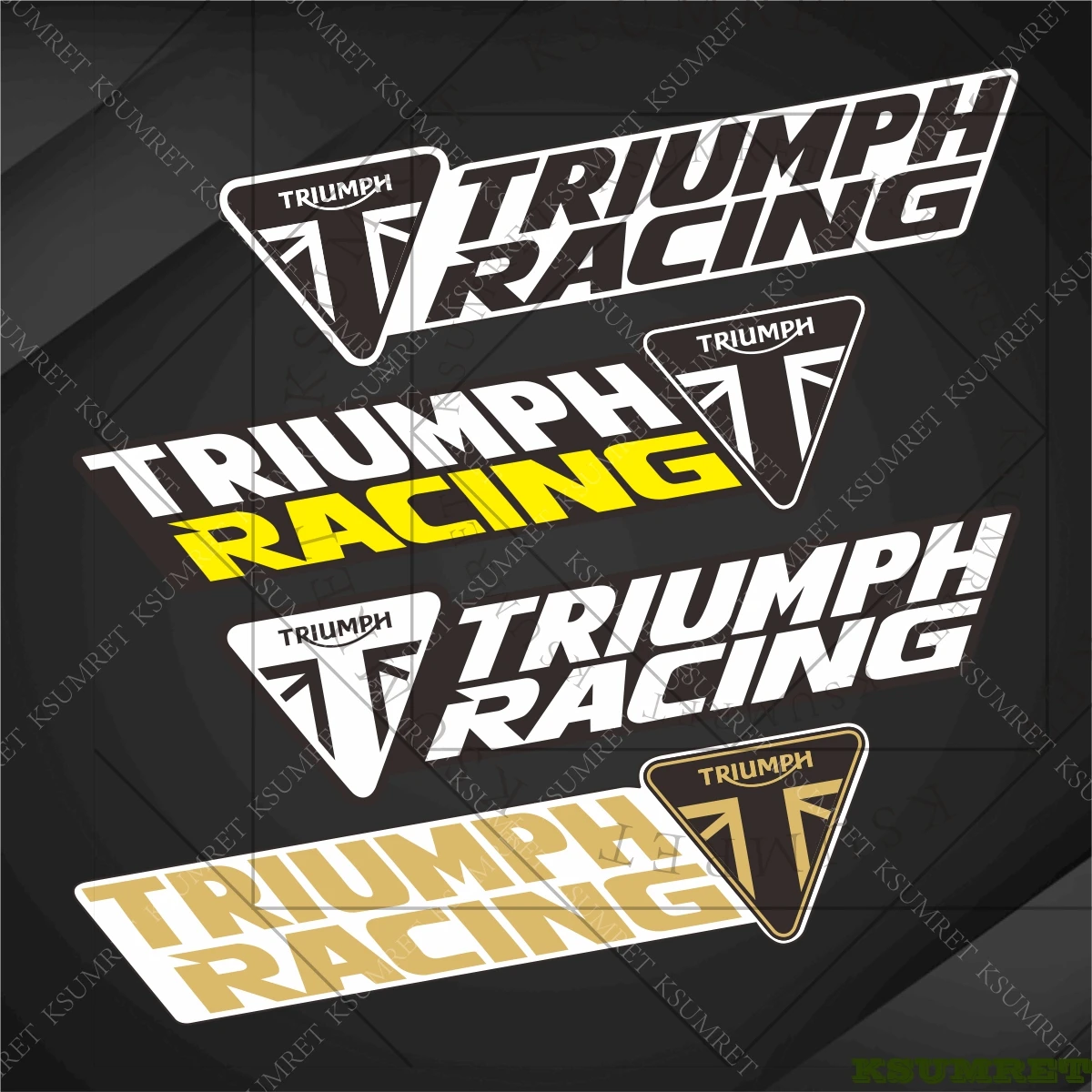 For Triumph Motorcycle Stickers TRIUMPH RACING Accessories Logo Decals Tank Emblem DIY Waterproof