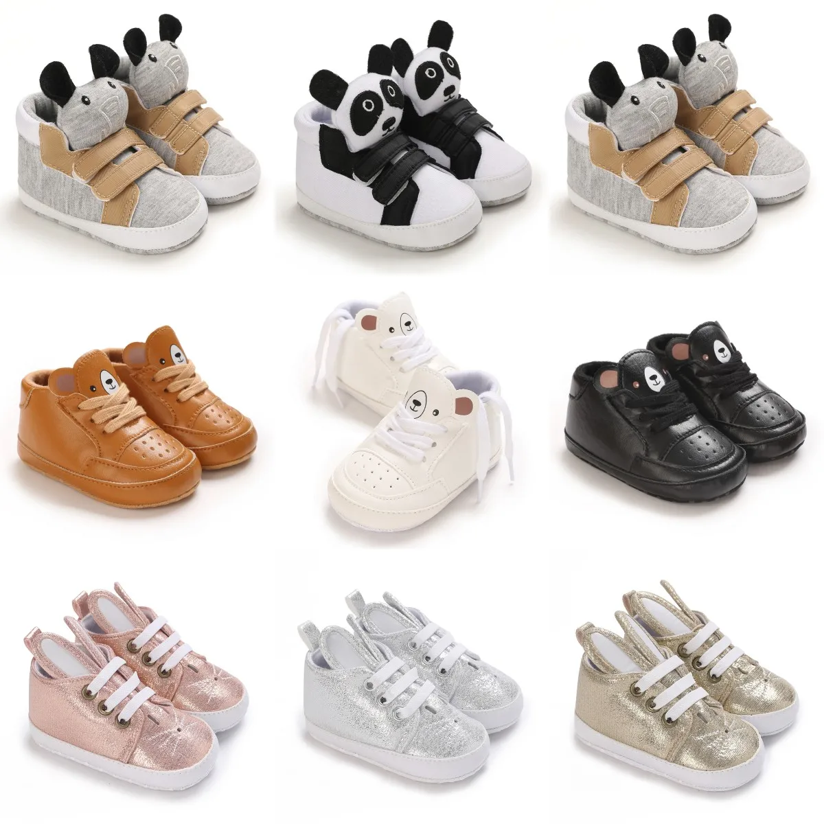 

2025 Classic baby shoes for boy and girls cute animal casual flat shoes the first baby cotton non slip and warm walking shoes ﻿
