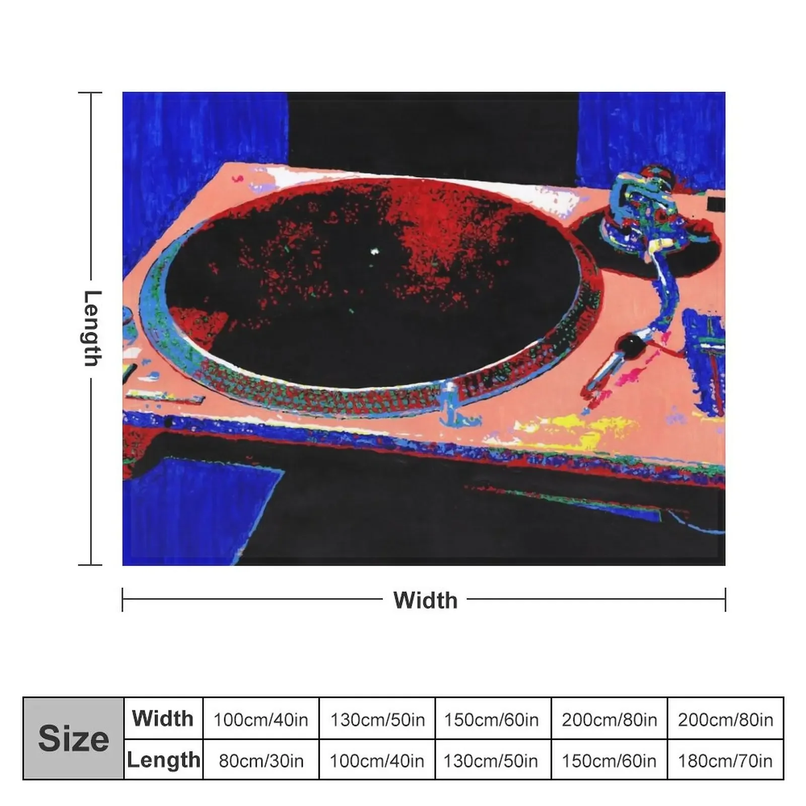 DJ Decks Technics SL1210 Turntable Throw Blanket Furry for babies Decoratives Moving Blankets