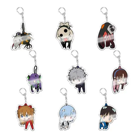 Anime Shinji Asuka Cosplay Acrylic Key Chain Keychain Pendant Prop Accessories