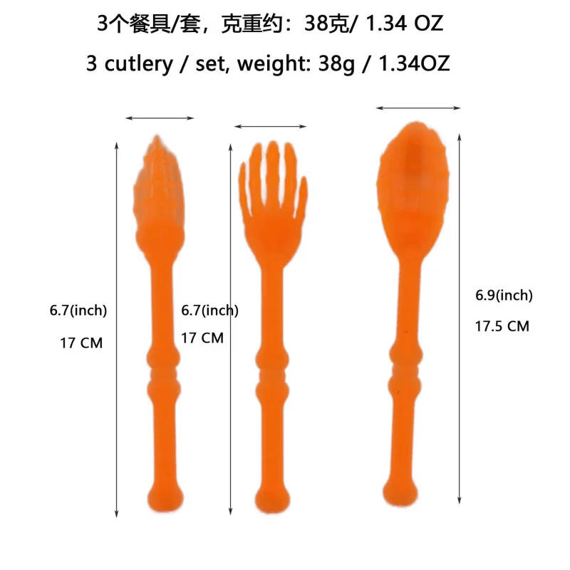 Halloween Decorations Fake Tableware Restaurant Forks and Spoons Props