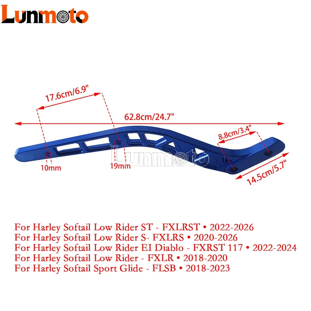 Rear Fender Strut Lightweight Hollow Support CNC Aluminum For Harley Softail FXLRST Low Rider ST FXLRS FXRST FXLR FLSB 2018-2026