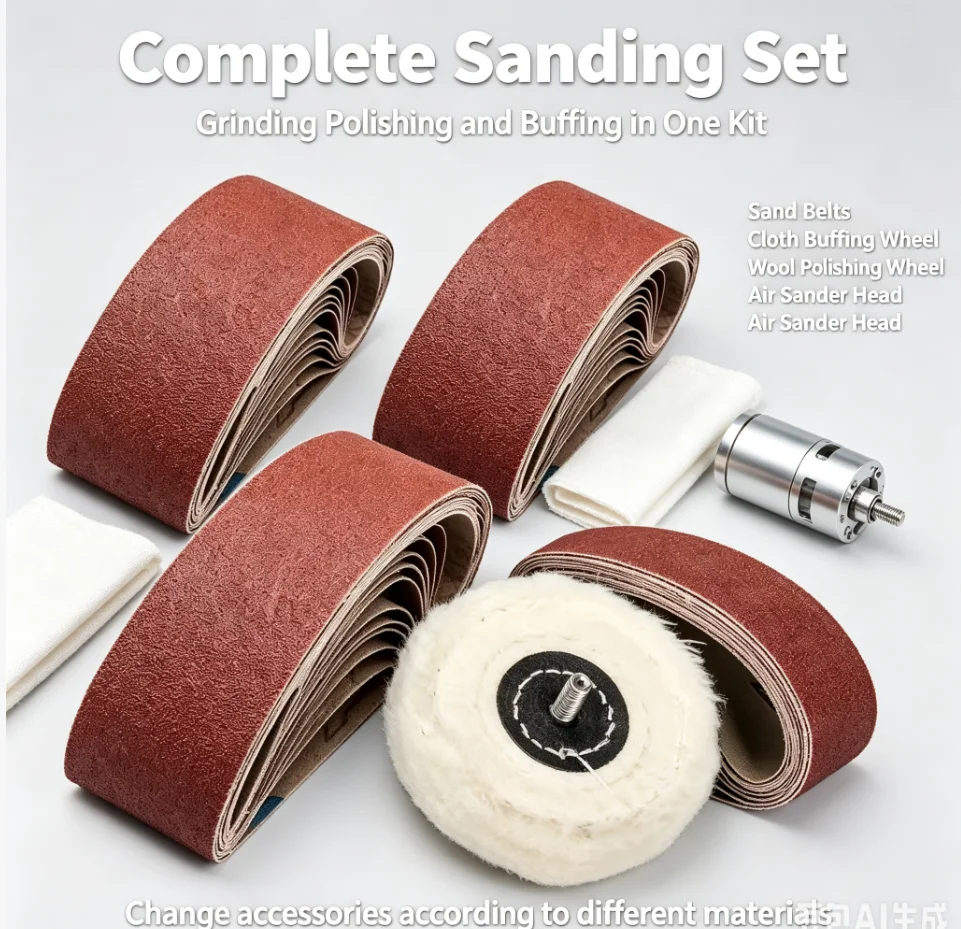 10Pcs 30 X 330 mm abrasive belt - 60/80/120/240/400 grain size - for sanding, filing, grinding and deburring