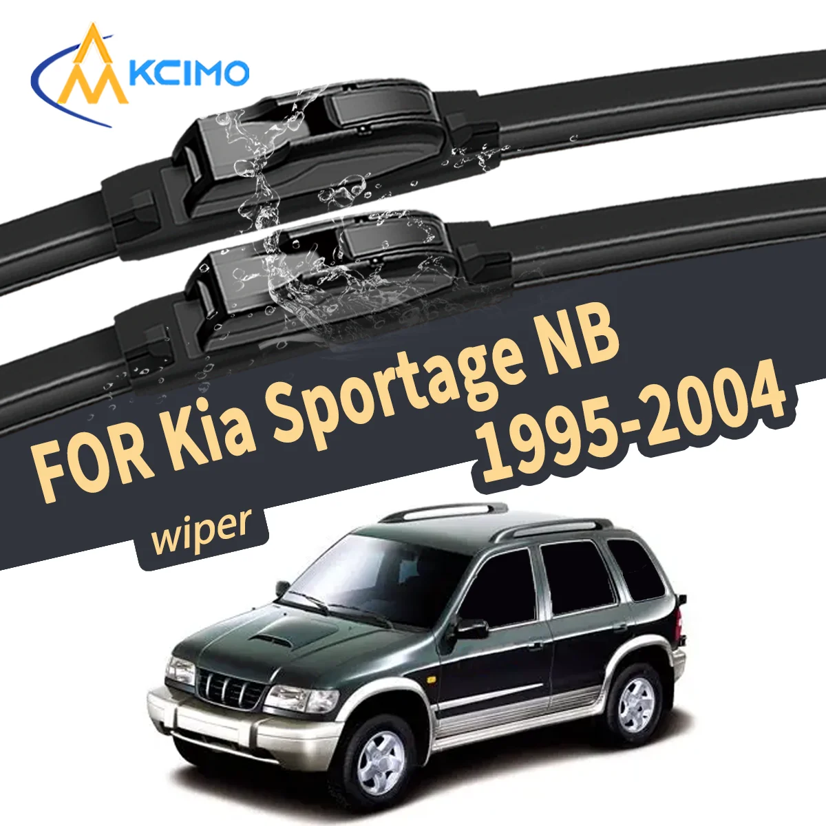 

New Silent Wiper Blades for Kia Sportage NB 1995-2004 High Quality Natural Rubber Replacement