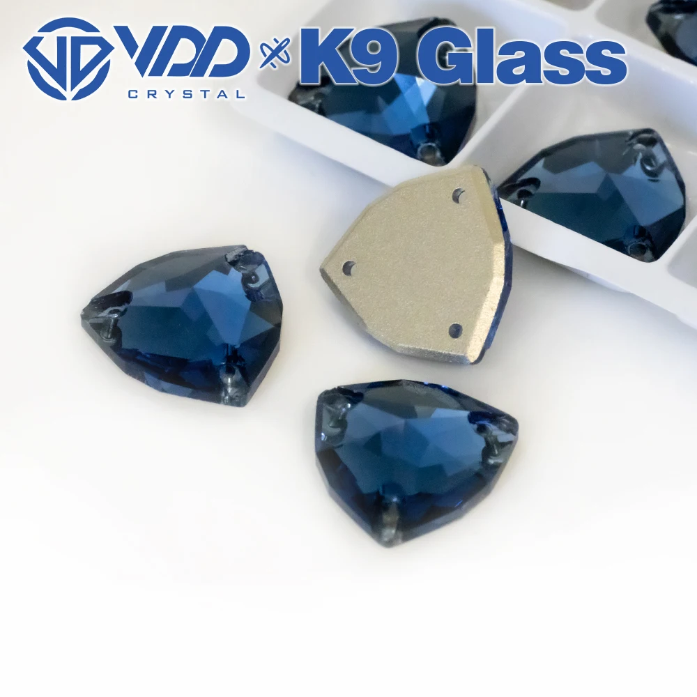 VDD Trilliant S119 Montana K9 Glas, hochwertige aufnähbare Strasssteine, flache Kristallsteine zum Aufnähen für DIY-Kleidung – Detail 1