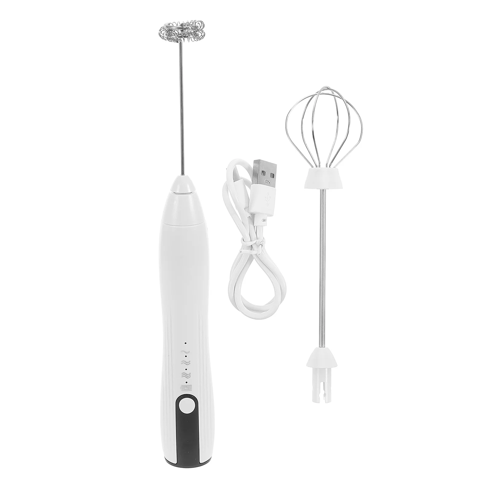 

Electric Milk Frother 304 Stainless Steel Handheld Coffee Mixer Rechargeable Wand USB Drink Stirring Rod Frother Kitchen Tool