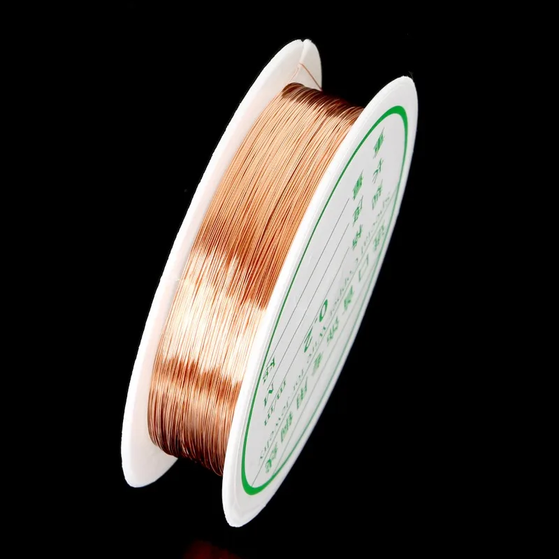 Filo di Rame per Gioielli Fai da Te, Materiale per Produzione Artigianale, Filo di Rame per Modellazione Metallica, Filo di Rame Spesso e Sottile da 0.2, 0.25, 0.3mm