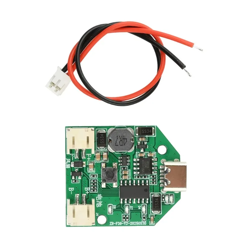 5V to 9V 12V Boost Board Charging Fan Control Board Type-C Rechargeable Circuit Charging Module with Cable