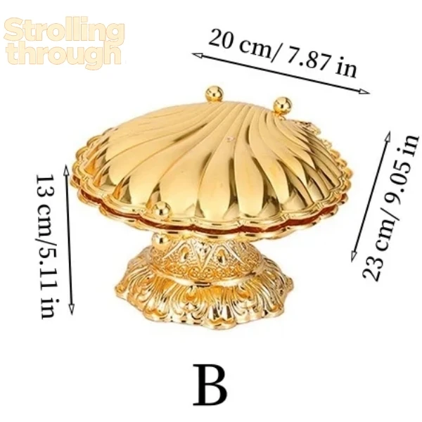 

Европейская фруктовница, изысканный поднос из золотистого сплава на высоких ножках, для еды, закусок, конфет, декор для свадебного стола