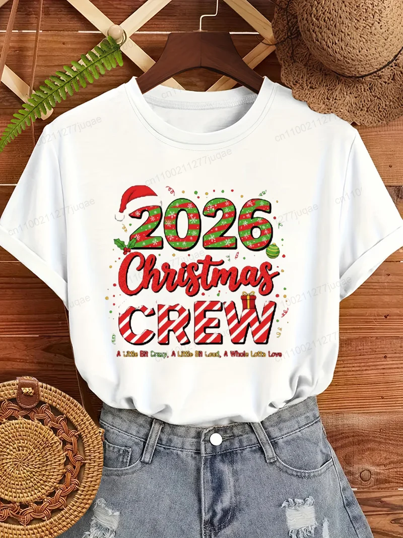 Family Christmas Crew 2026 Print T-Shirts Making Memories Together Tee Shirts Funny Matching Holiday Shirt Family Pajamas Gifts
