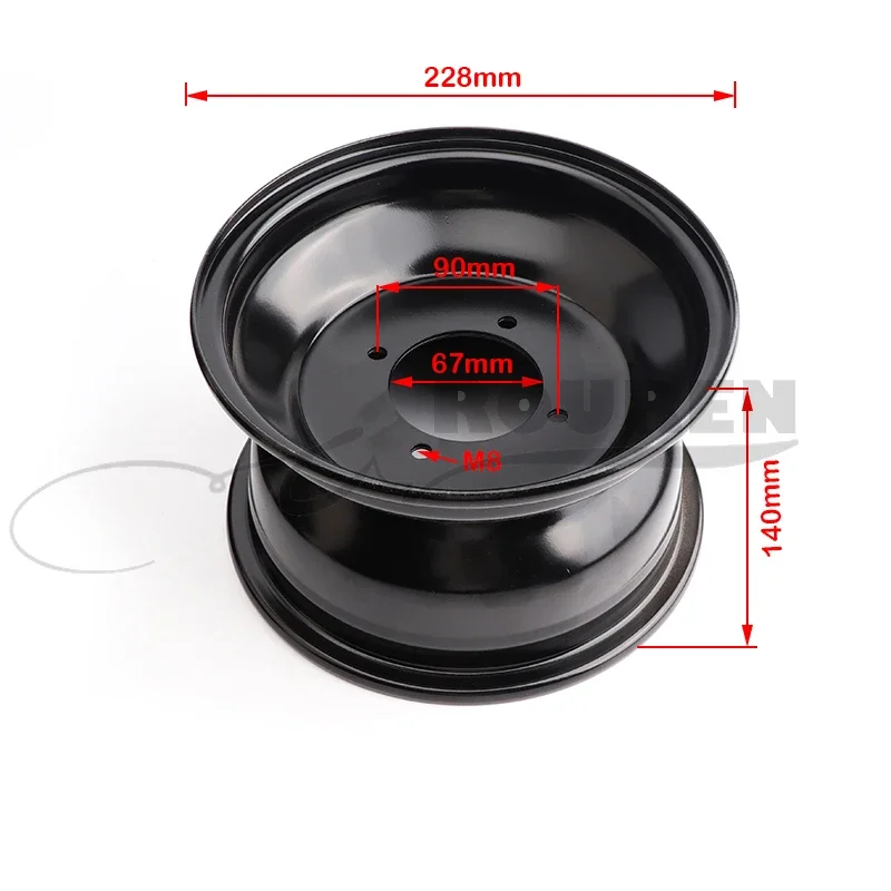 8 Inch Wheel Hub ATV Accessories 18 * 9.5-8 Tire 3 / 4 Hole for 110cc-250cc UTV Buggy Go kart Quad Moot Dirt Bike Vacuum Tyre