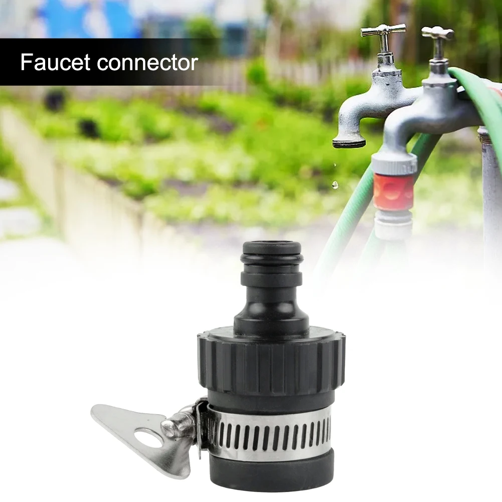 Rubinetto per attrezzi da giardino connettore rapido a prova di perdite rubinetto dell'acqua per rubinetti tra Clip in acciaio inossidabile per lavaggio auto da 18-24mm