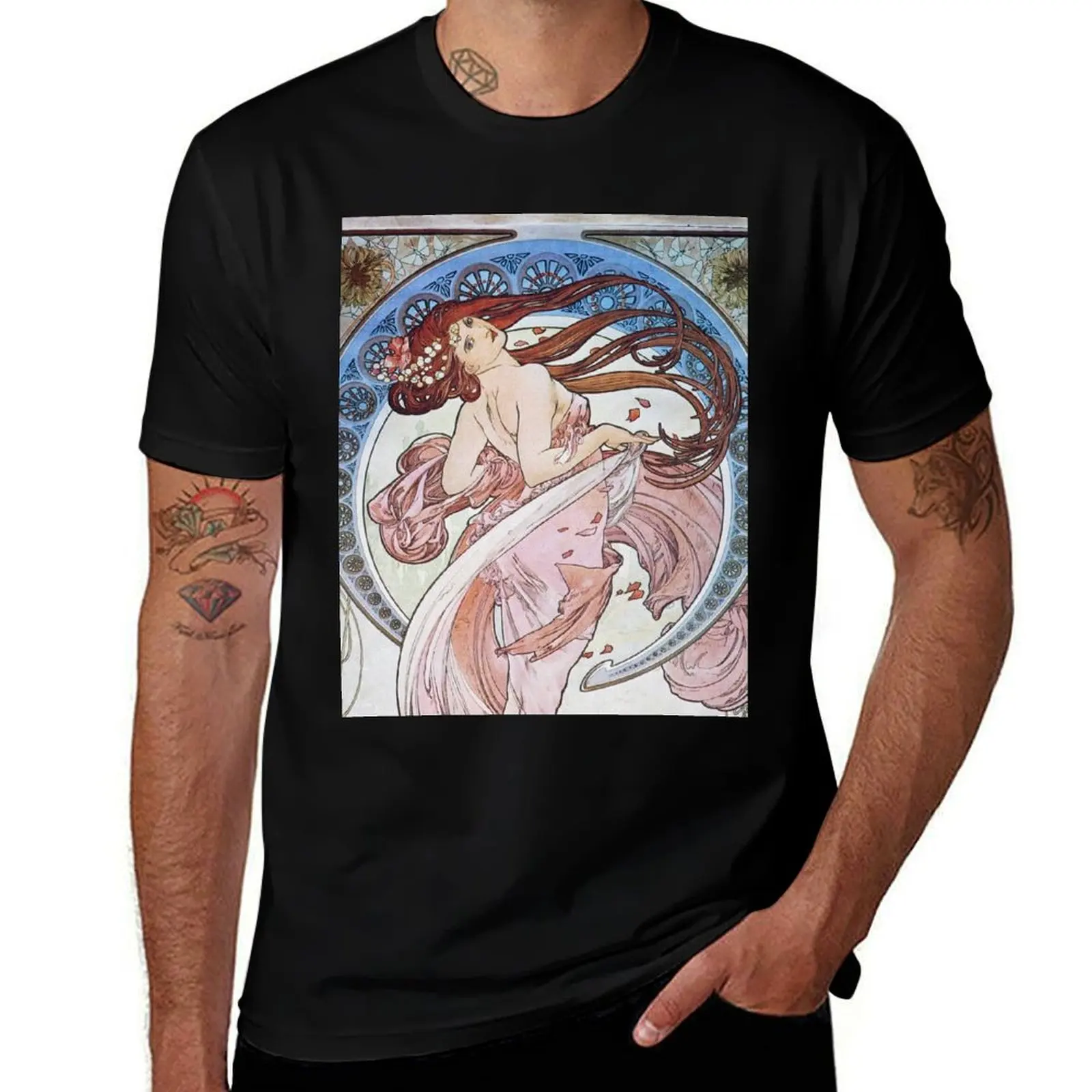 Alphonse Mucha - Dance T-Shirt anime t shirts for man T-Shirt