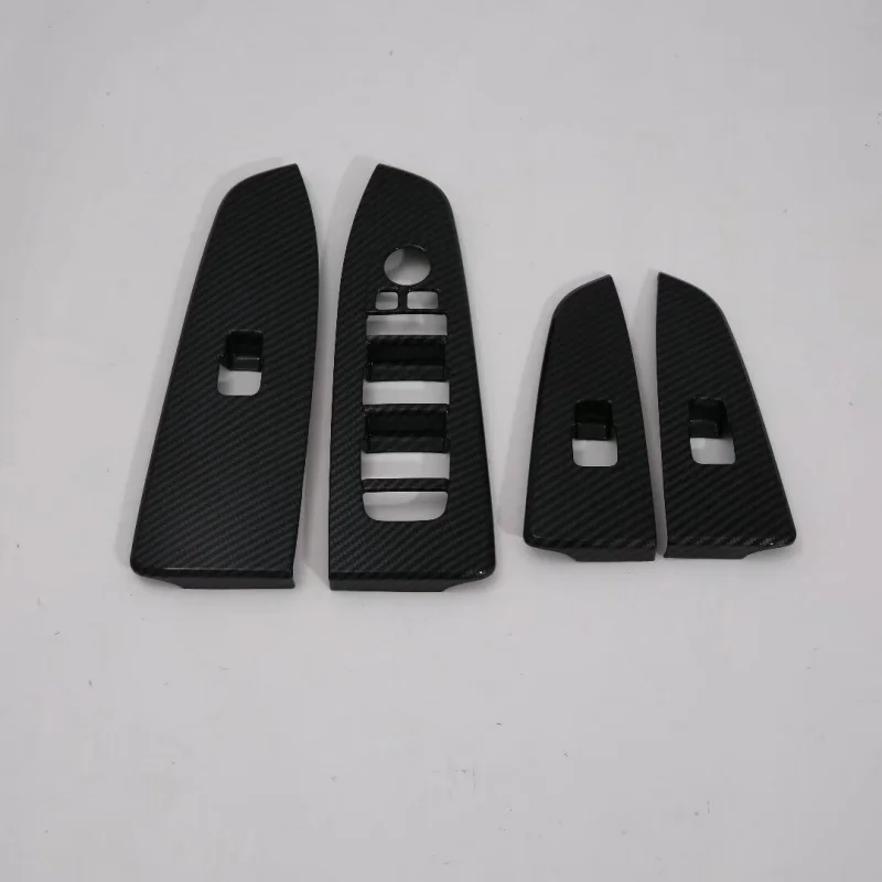 Car Glass switch Inner Door Armrest Handle Bowl  Trim For Kia Forte / Cerato / K3 2019 - 2023 Carbon Fiber Accessories Interior