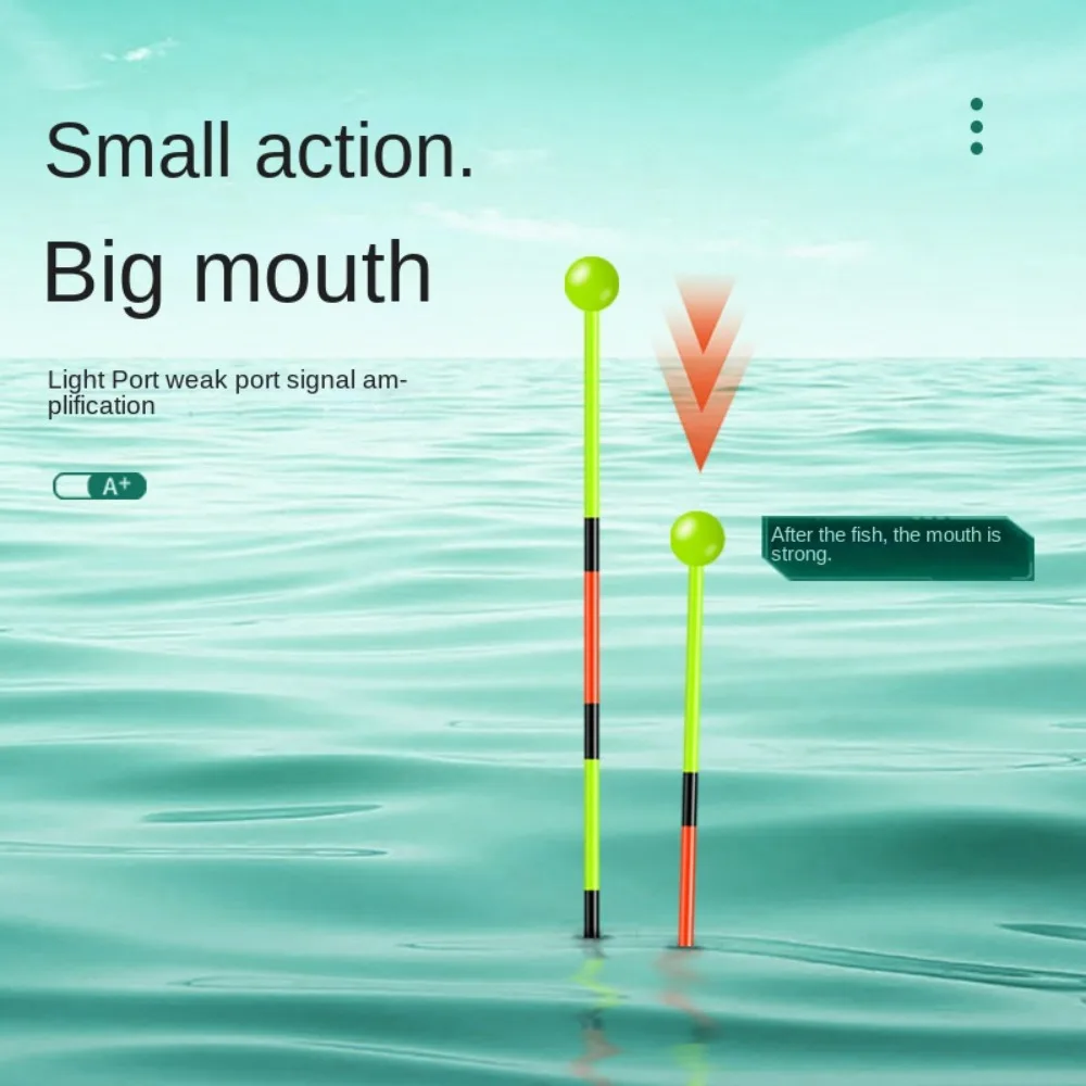 

New Indicator Fishing Lure Buoy Strike Slip Drift Tube Bobbers with CR425 Battey Bite Hook Color Change Floats Short Tail