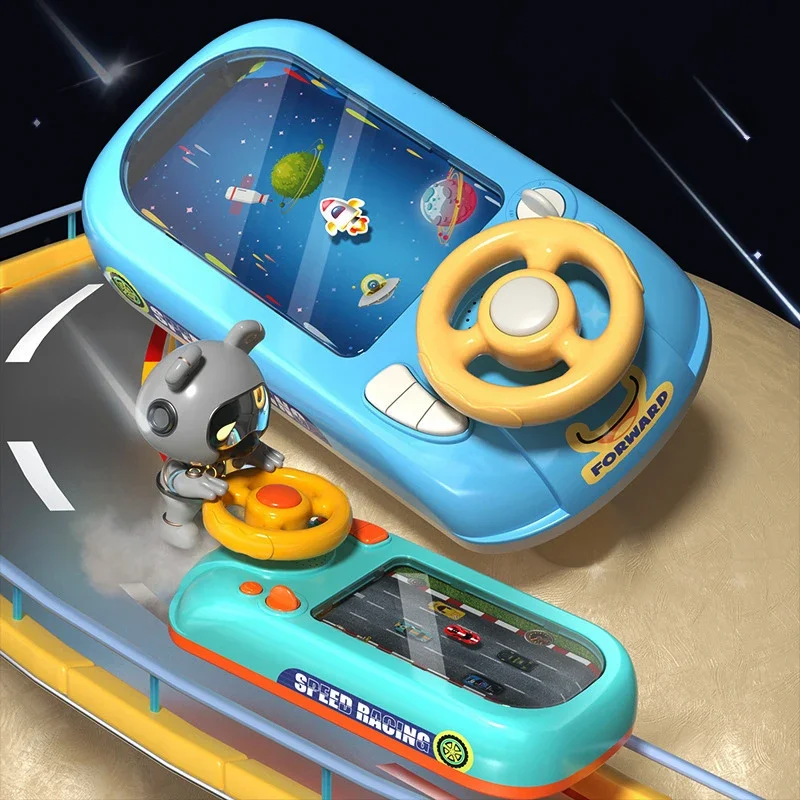 Musical Steering Wheel Toys for Kids 4-6 Toddler Simulated Driving Racing Car Game with Sound Interactive Educational Mahcine