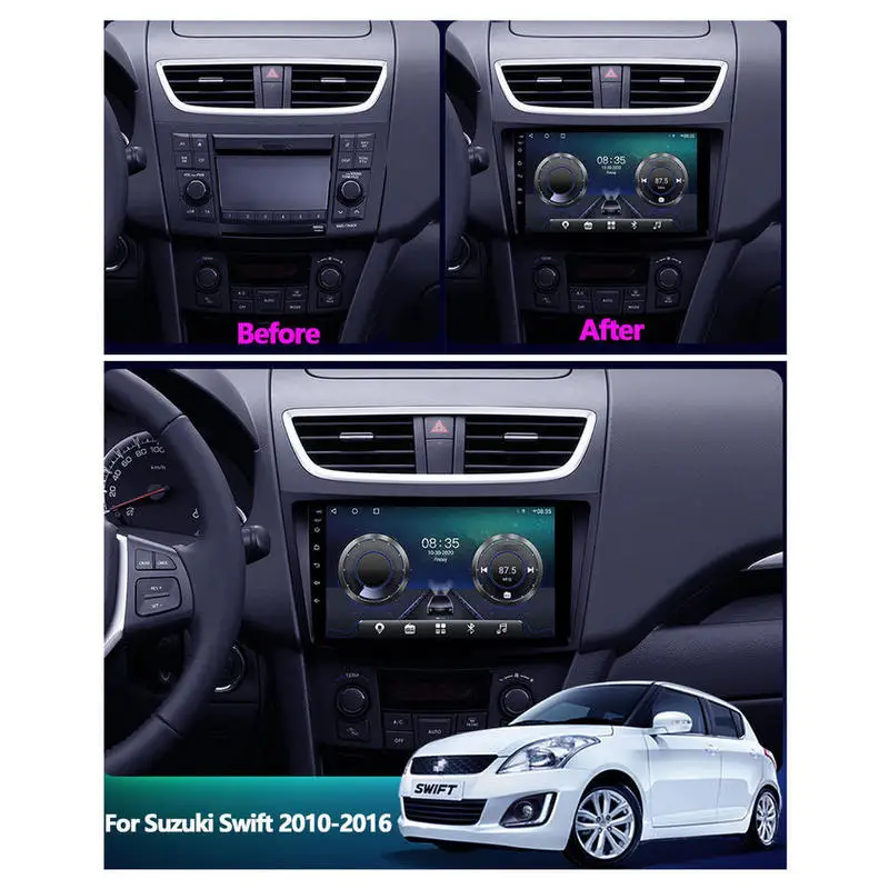9 inch for 2010‑2016 Suzuki Swift Android Car Radio 2Din GPS Navigation CarPlay Android Auto Multimedia Player With Reverse