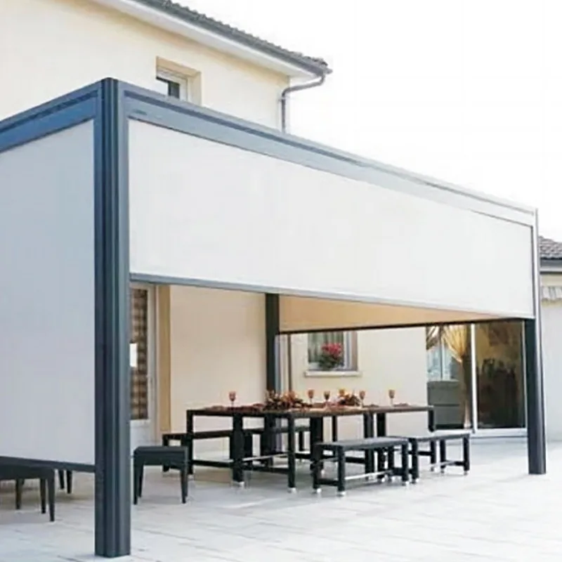Outdoor Balcony Outdoor Lifting Shade Heat Insulation Intelligent Electric Windproof Roller Blinds