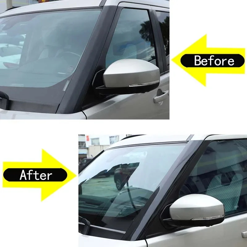 For 2004-2016 Land Rover Discovery 3/Discovery 4 front-end glass A-pillar trim decorative strip ABS piano black 2pcs