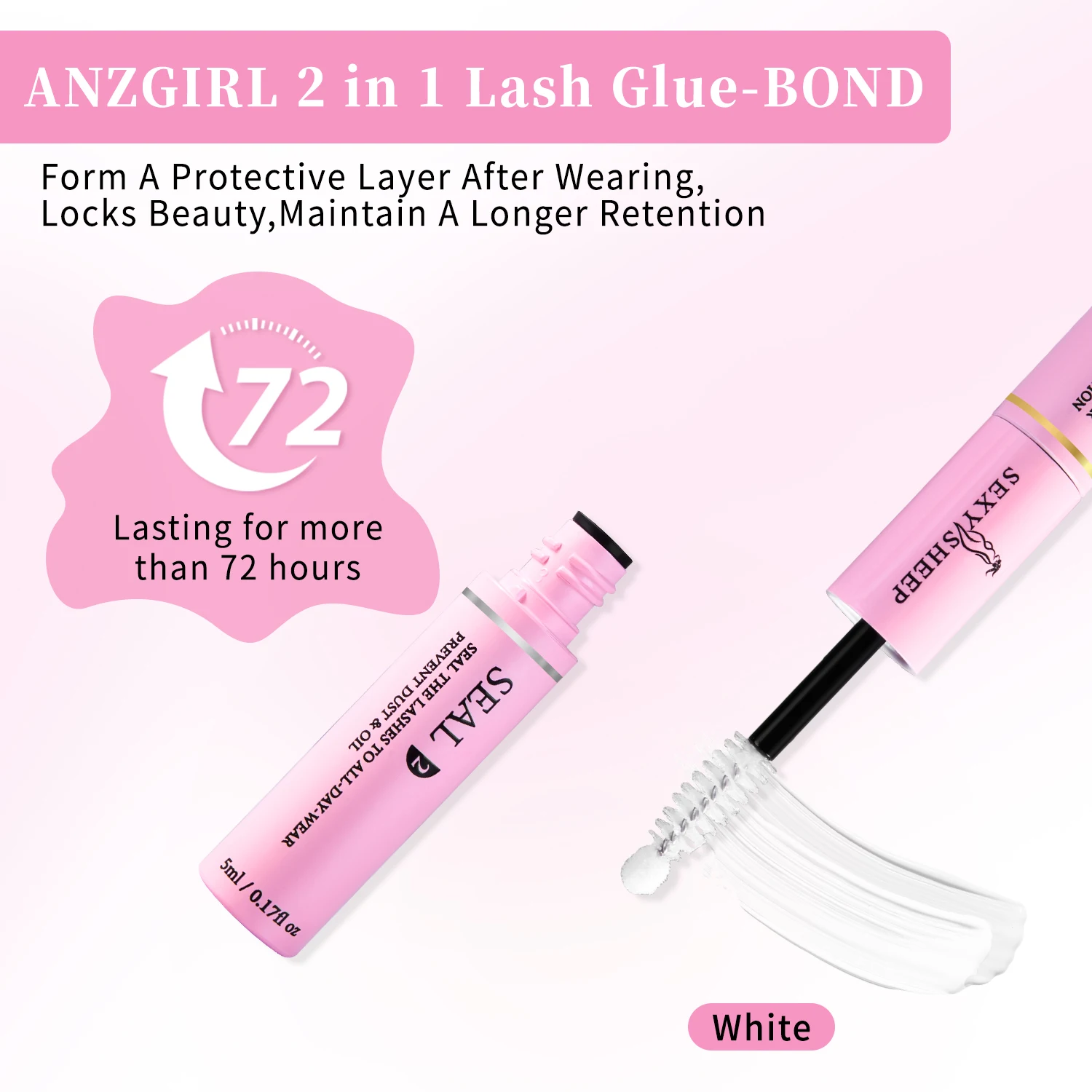 Eyelash Gluing and Sealing for Eyelash Clusters Strong Fixed Eyelash Glue Lasting 48H Eyelash Gluing Glue Eyelash Extension