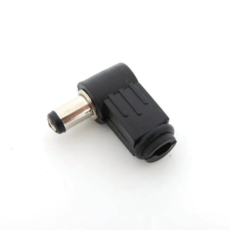 1/2/5pcs 5.5x2.1mm DC Power adapter Jack Plug 5.5*2.1 mm Connector L shaped Male 90 Right Angle Single Head Adapter Cord t1