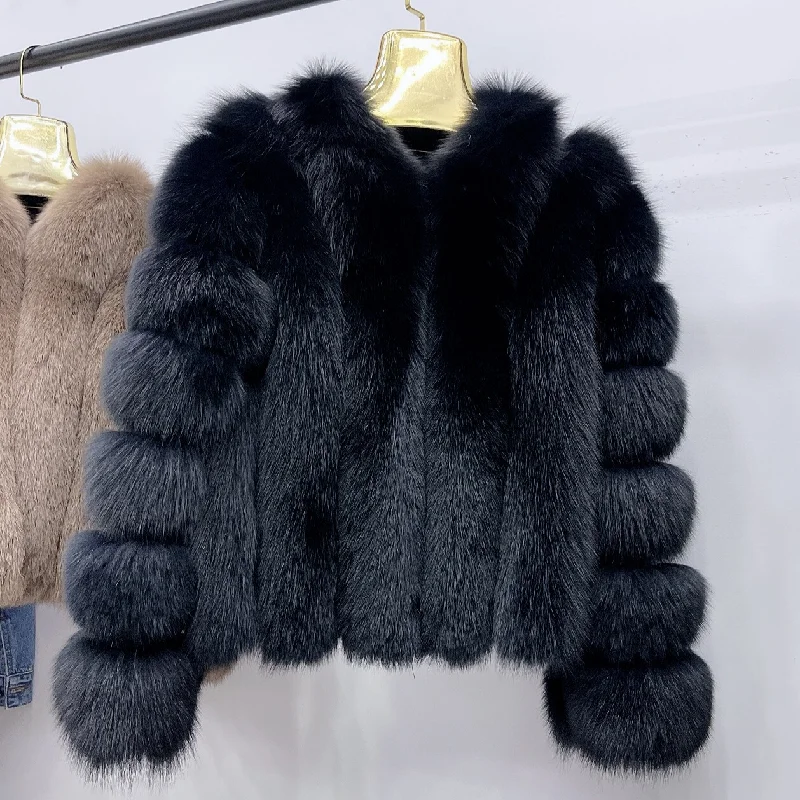 Real Winter Women's Fox Fur Coat Fashion 2026 Women's Fur Coat Leather And Skin Clothing Natural New In Coats Jackets Outerwear
