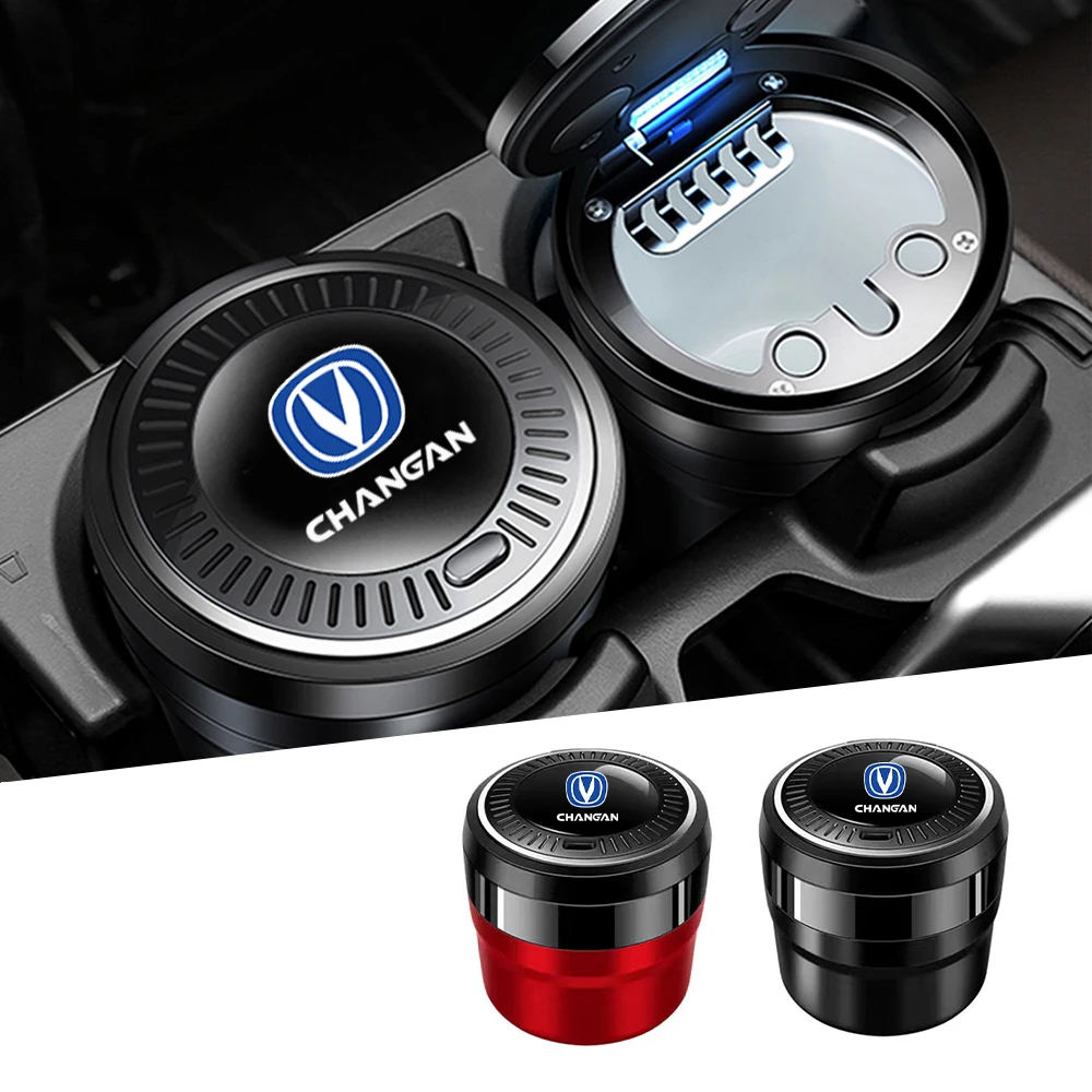 

Car Cigarette Ashtray Cup Portable LED Light Holder Cigarette Ashtray Accessories for Changan CS75 CS95 CS35 CX20 CX30 UNI-V iDD