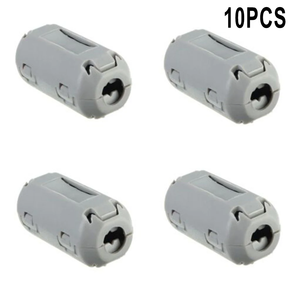 10Pcs TDK 5mm Ferrite Core Noise Suppression Filter Ring Cable Clip On Wire RFI Anti-jamming Soft Magnetic For USB Firewire