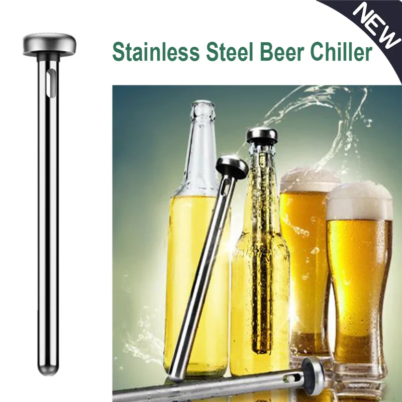 1pc Edelstahl Bier kühler Stick Bier kühler Stick tragbare Getränke kühlung Eis kühler Bier Küchen werkzeuge Party zubehör